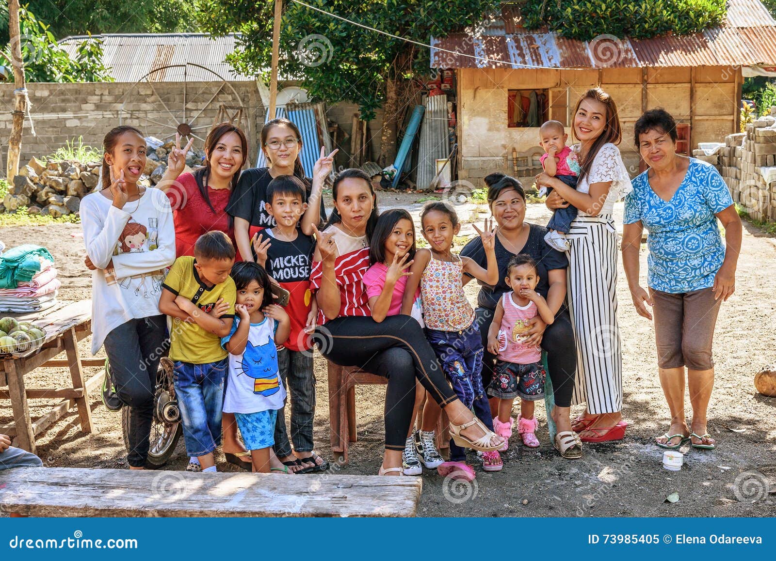 Big Indonesian family editorial image. Image of sulawesi - 73985405