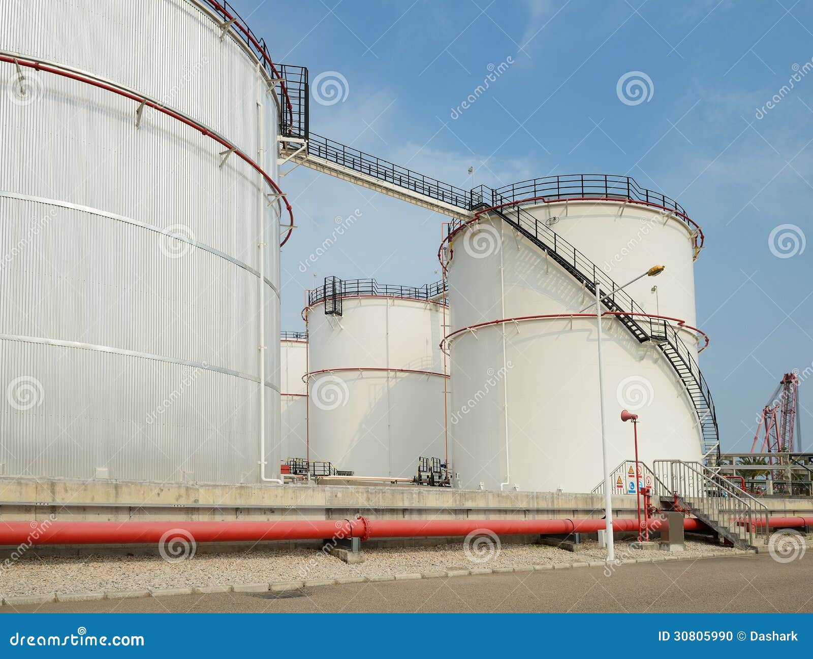Big Industrial oil tanks stock photo. Image of pipework 30805990