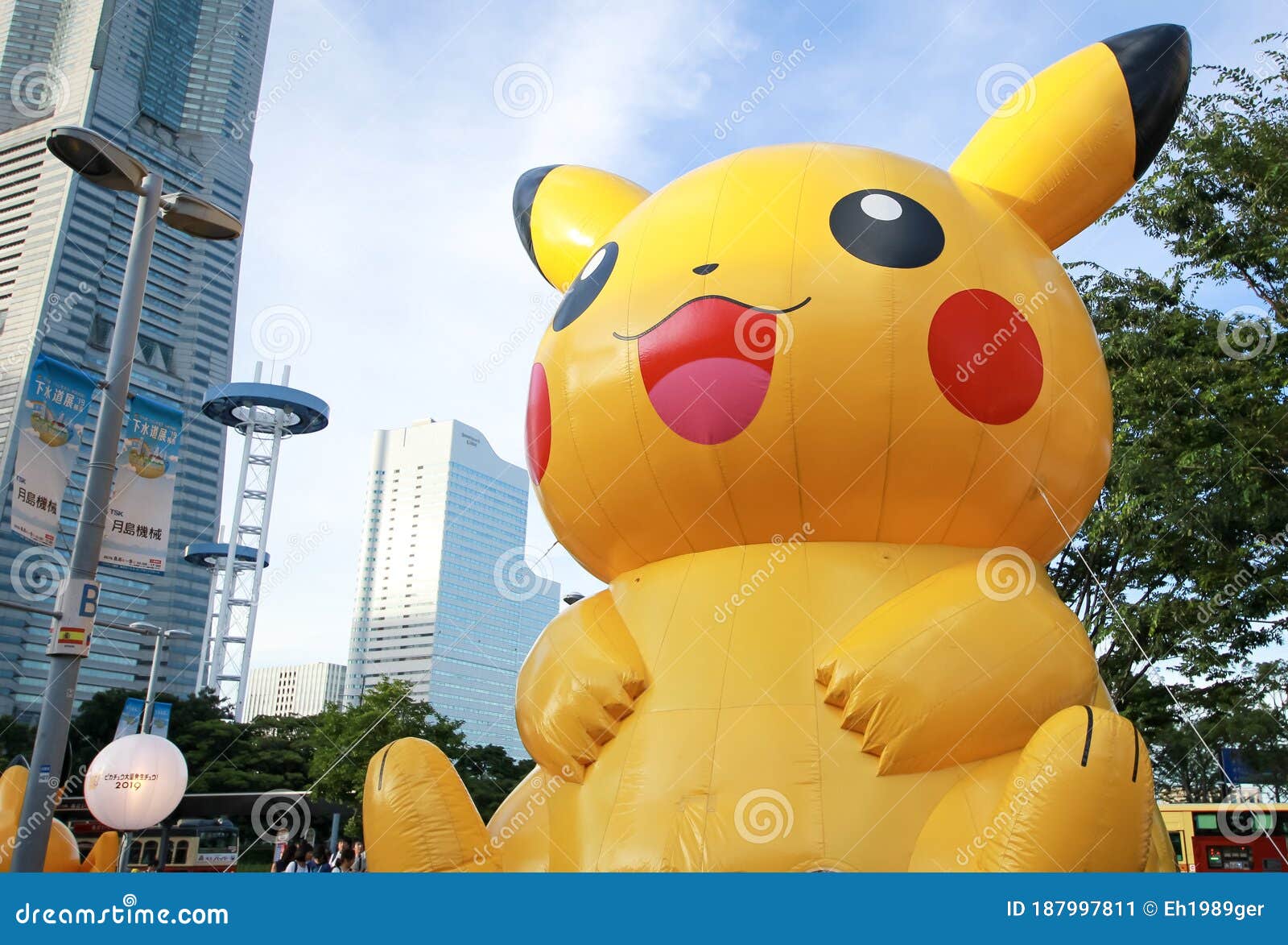 Big Inflatable Pikachu Balloon Editorial Photo Image Of Cartoon Japanese