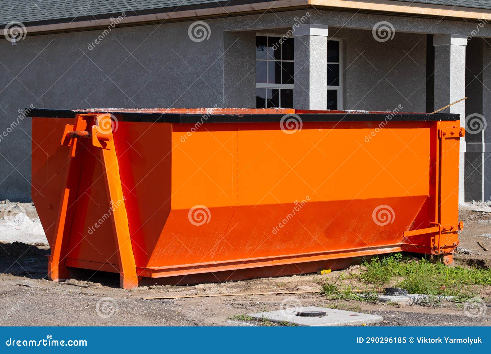 Big Iron Dumpster the Construction Site Stock Image Image of waste, dump 290296185