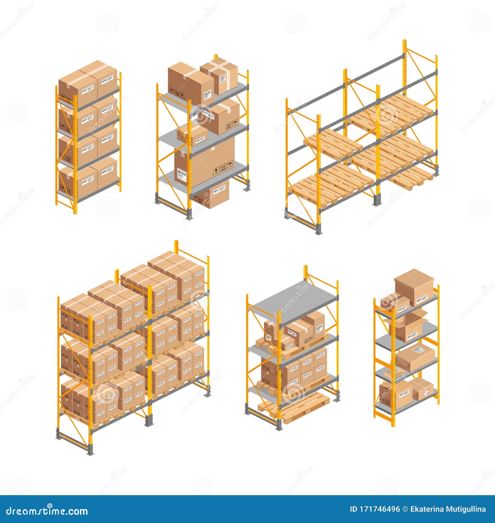 Warehouse Racks Clip Art