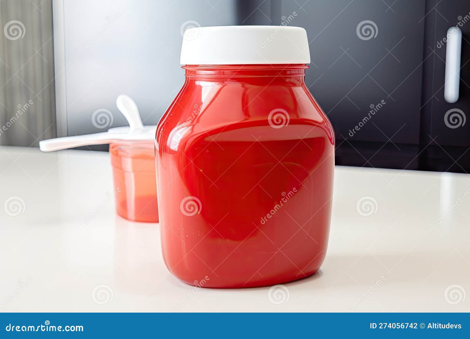 Big Jar of Ketchup with Squeeze Bottle for Easy Access Stock