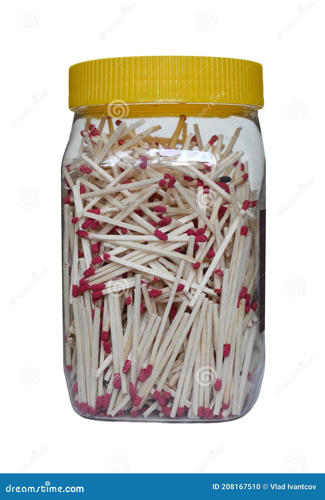 Big jar with matches stock photo. Image of container 208167510