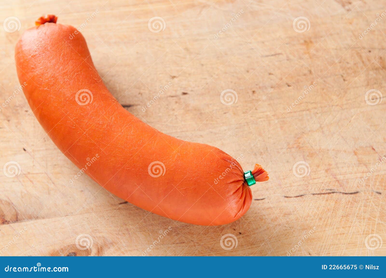 Big Meat Sausage Cutting Board Stock Image Image of pork, board 22665675