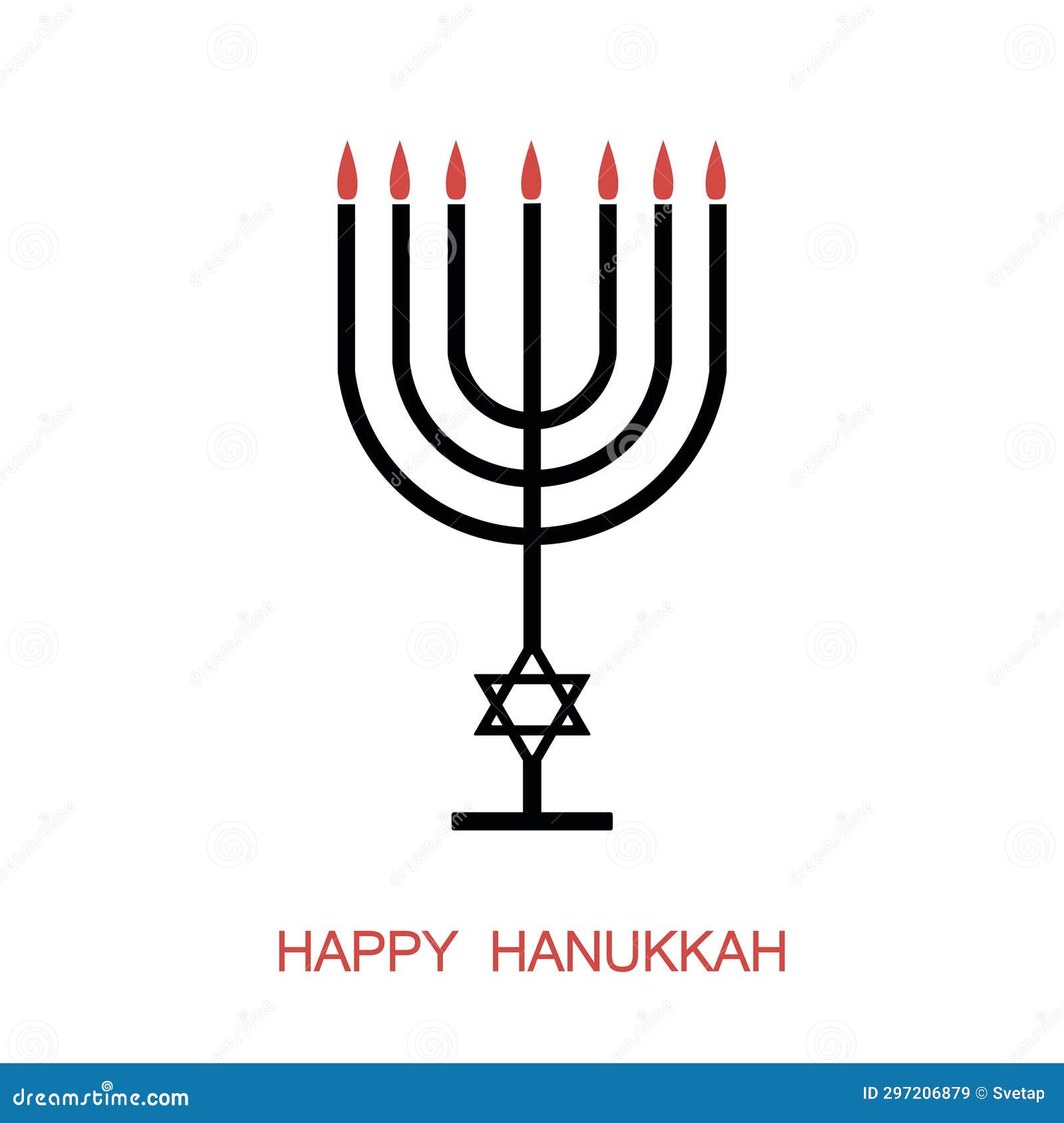 Big Menorah Vector Icon Isolated Hanukkah, Big Menorah Transparency
