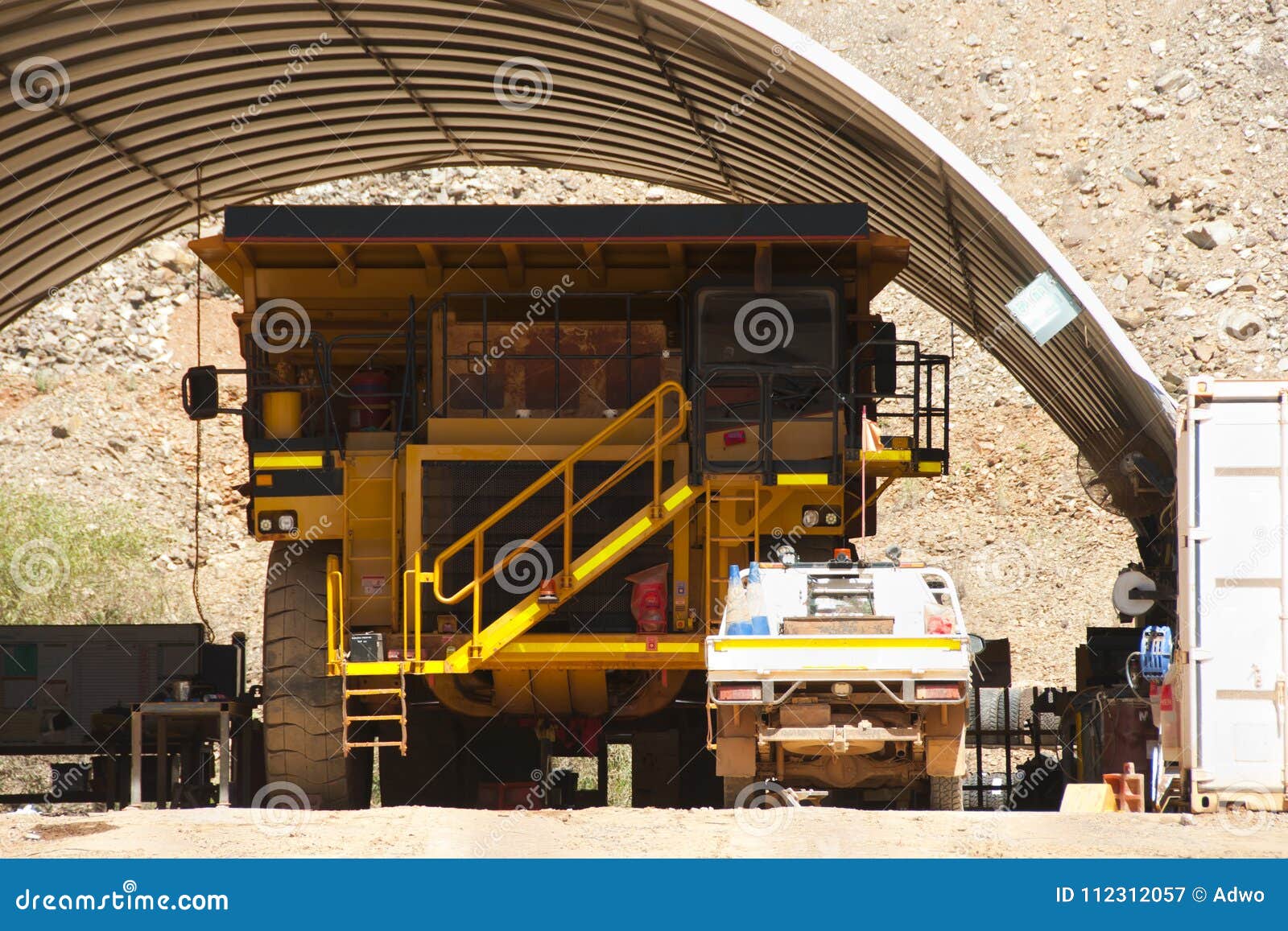 Mining Dump Truck Maintenance Stock Image Image of mining, large