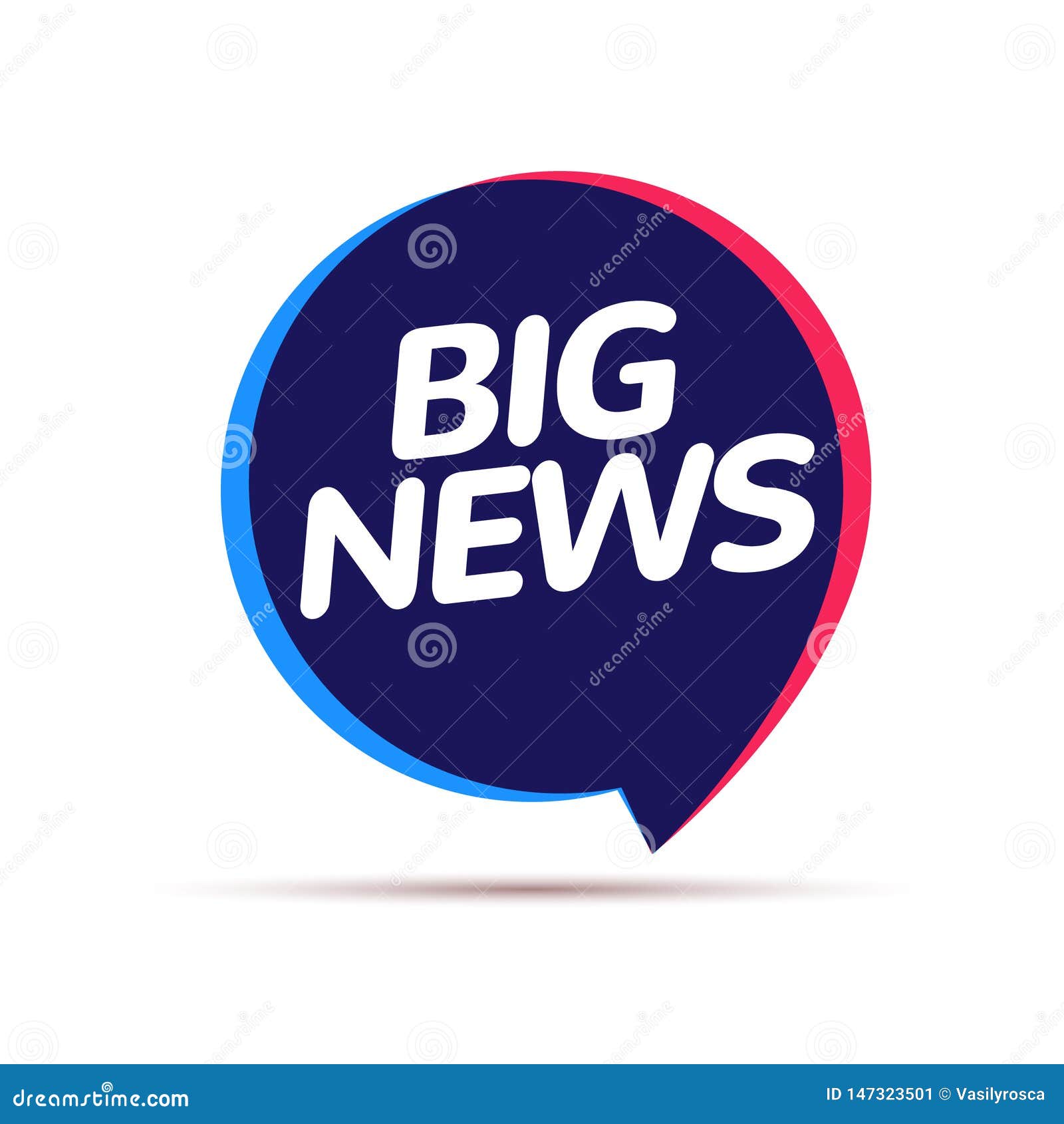 big news badge announcement. big release speech bubble journalism information concept