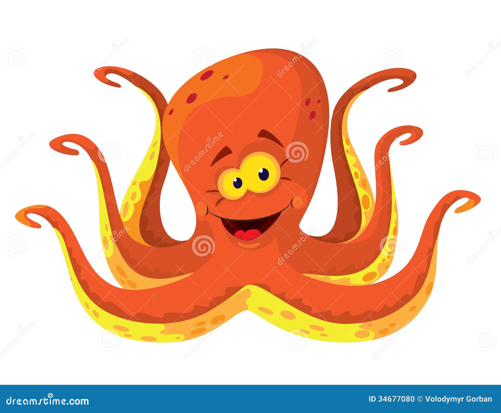 Big octopus stock vector. Illustration of octopus, smile - 34677080 Big octopus stock vector. Illustration of octopus, smile - 34677080