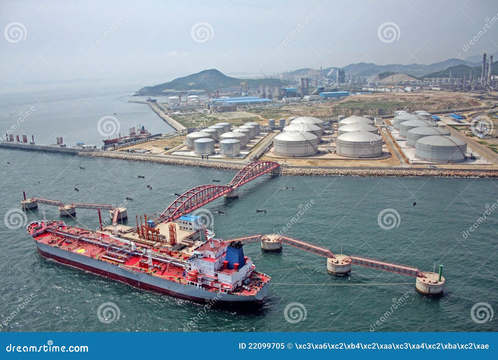 big oil tank in petrol port