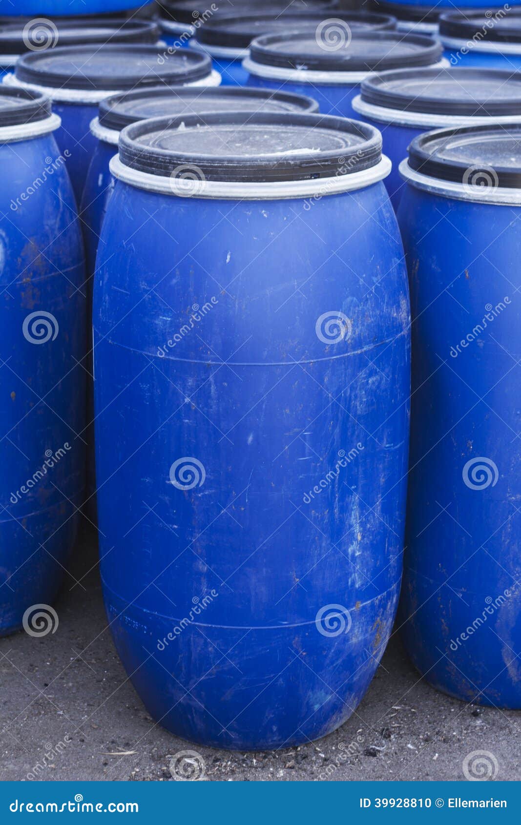 Big old plastic barrels stock photo. Image of dirty, barrel 39928810
