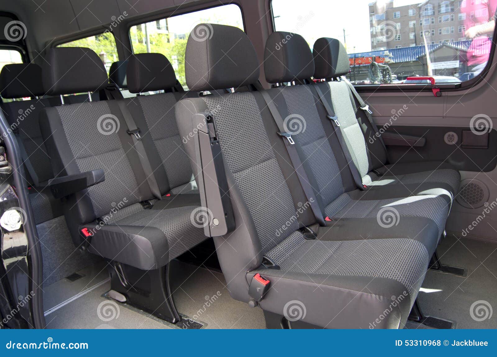 cosecha Gaviota Sympton Big passenger van stock photo. Image of mercedes, interior - 53310968