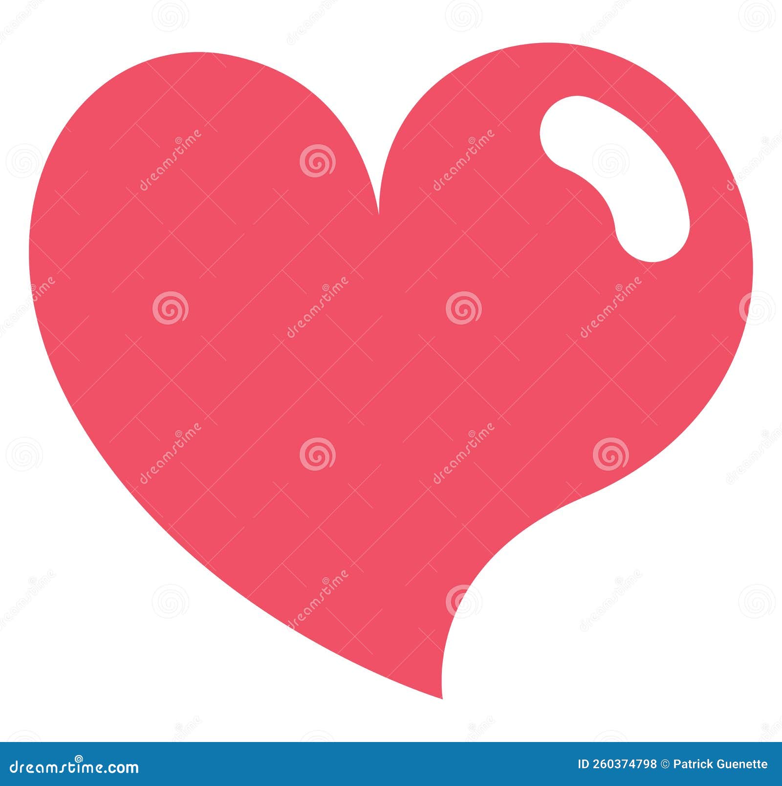 Big pink heart, icon stock vector. Illustration of white 260374798