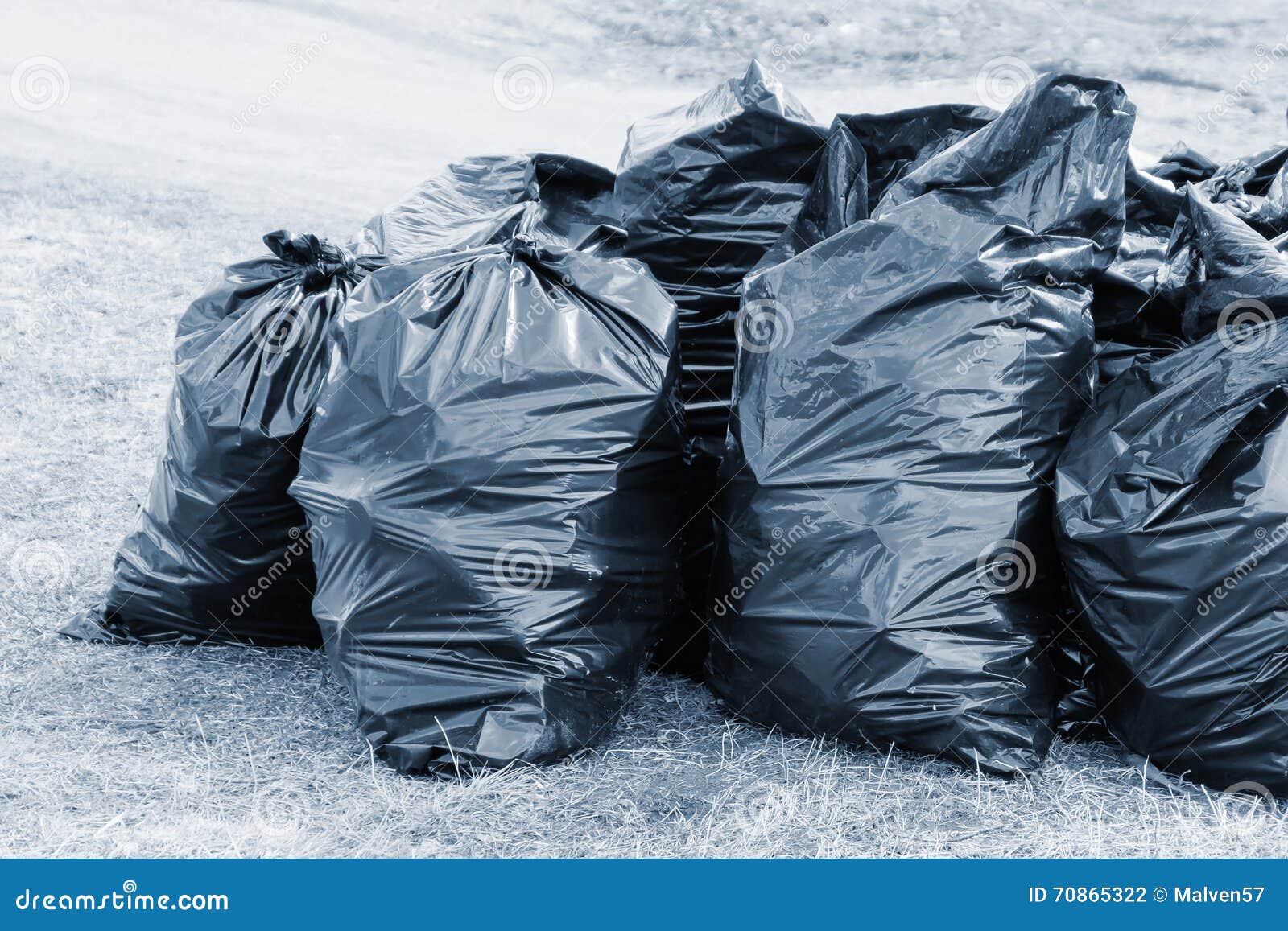 Big Plastic Bags with Garbage Stock Photo Image of black, warehousing