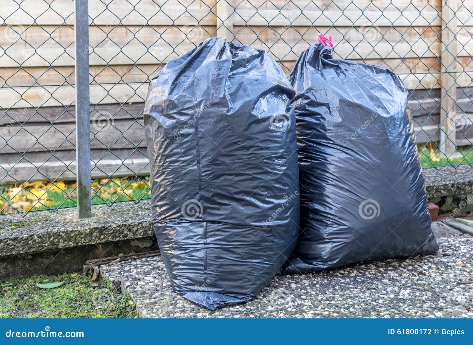 Big Plastic Bin Bags of Rubbish Stock Photo Image of disposal, recycling 61800172