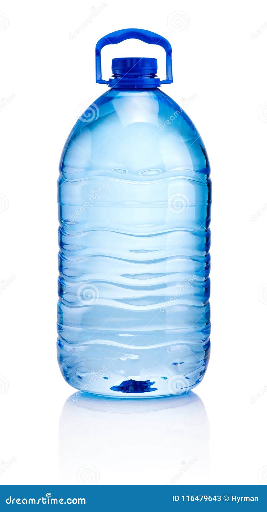 Big Plastic Bottle of Drinking Water Isolated on White Backgroun Stock