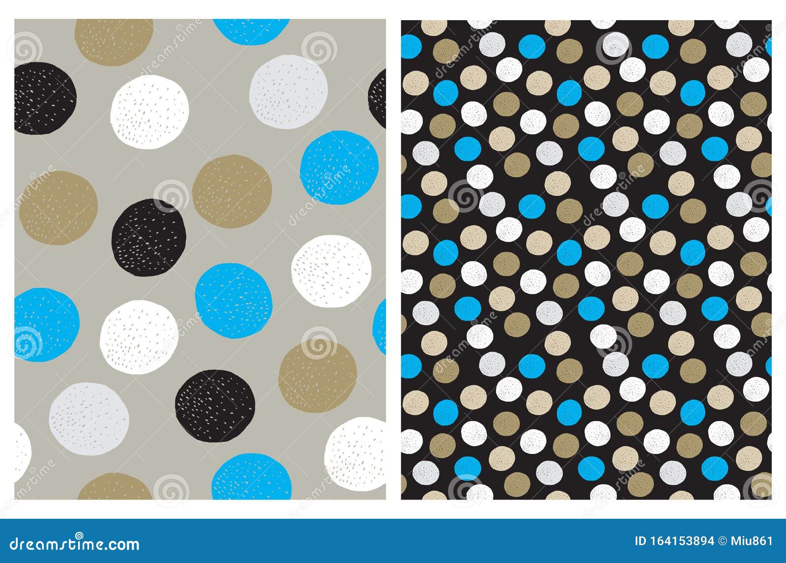 simple hand drawn irregular dots  patterns.