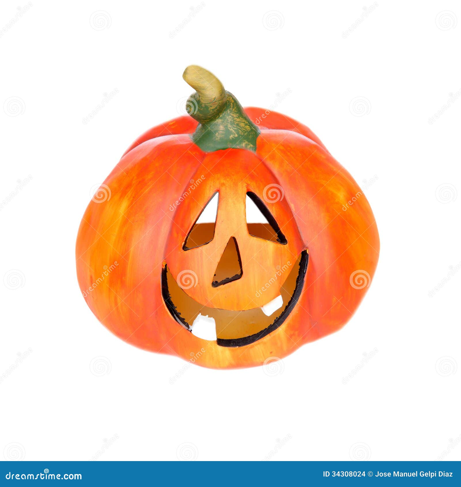 big pumpkin with laughing face