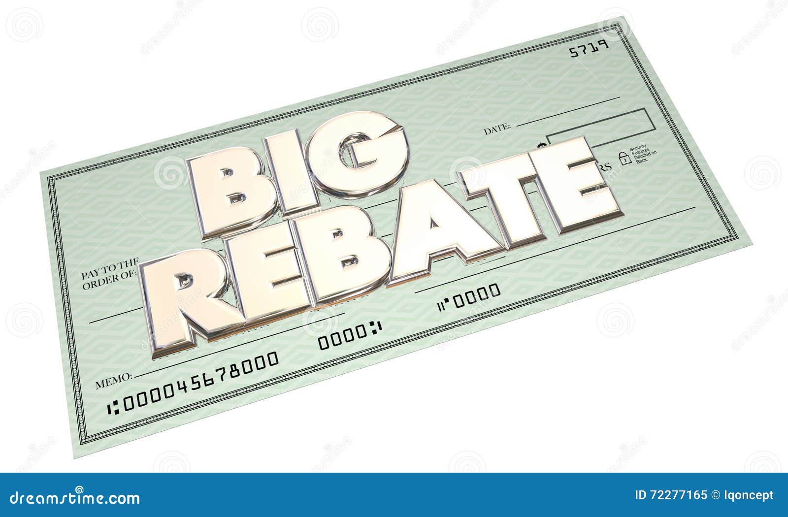 big-rebate-check-money-back-get-cash-return-refund-stock-illustration