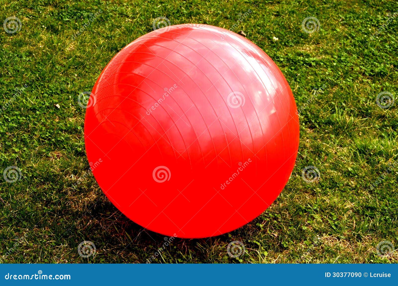 Big red ball alone stock photo. Image of color, game 30377090