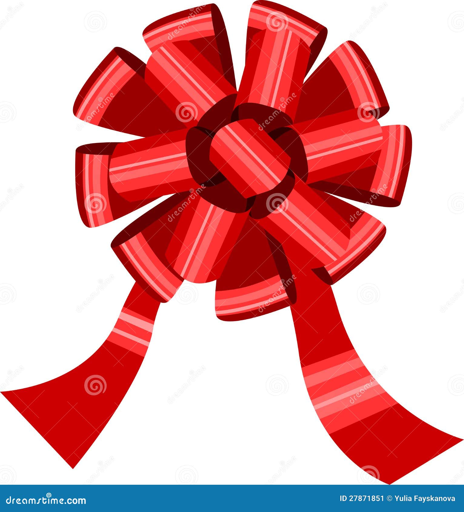 Big Red Bow Isolated On White Stock Image - Image: 27871851