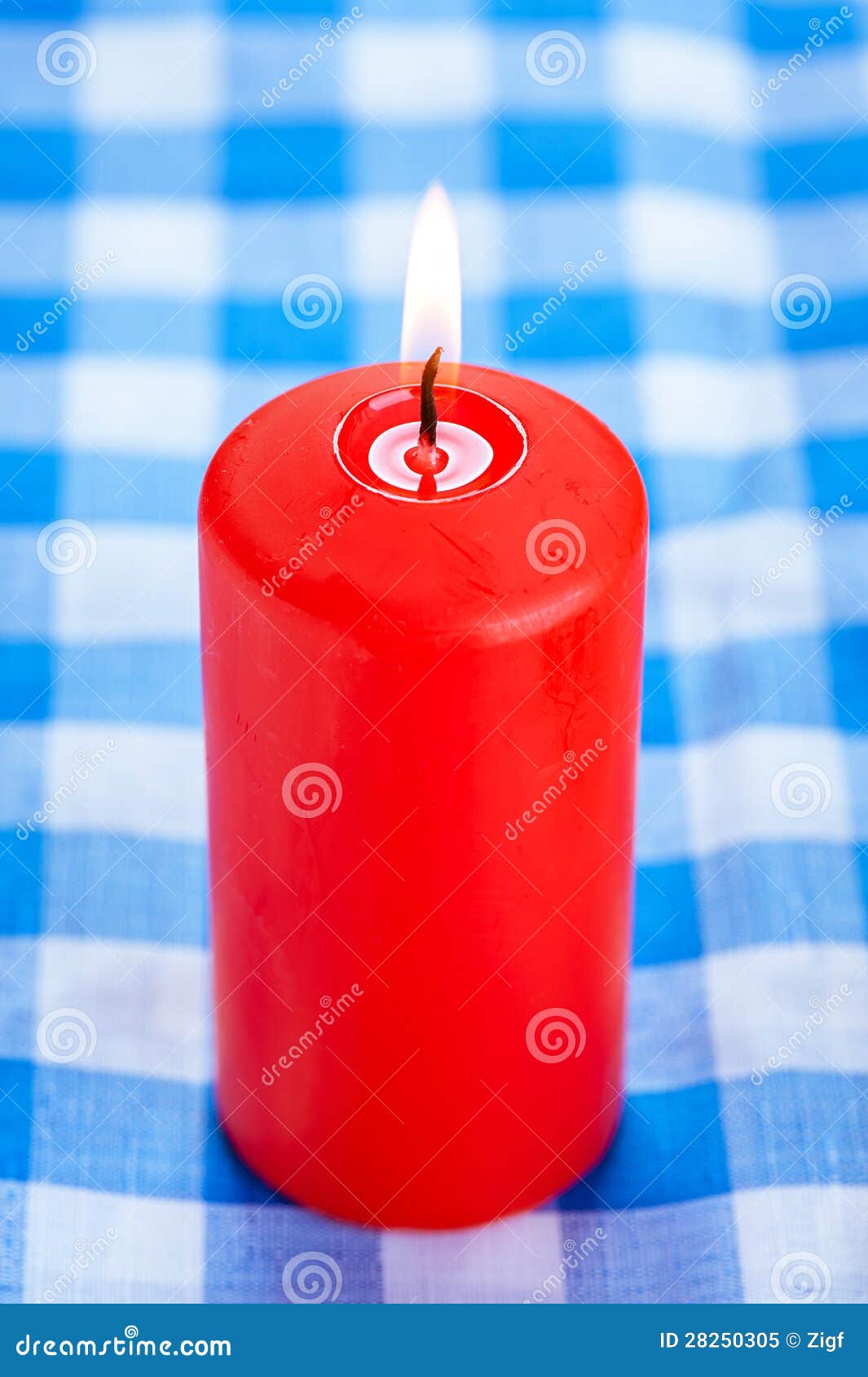 Big red candle burning stock image. Image of burning 28250305