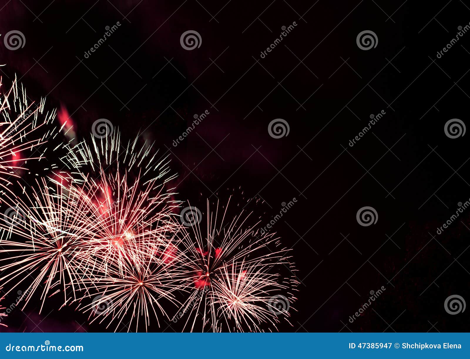 Big red fireworks stock image. Image of night, holiday - 47385947