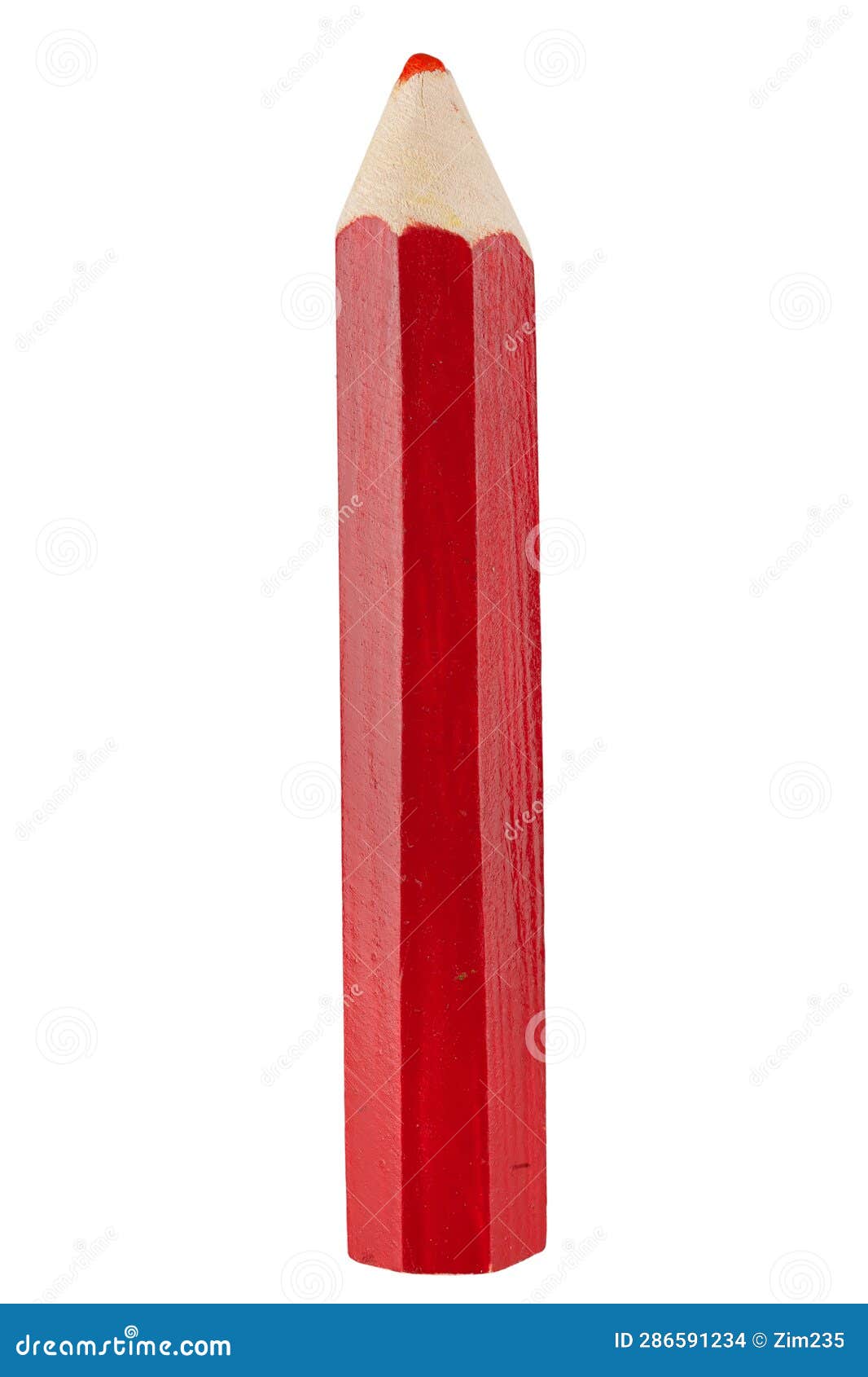 Big Red Pencil Isolated on White Stock Photo Image of blue, pencil