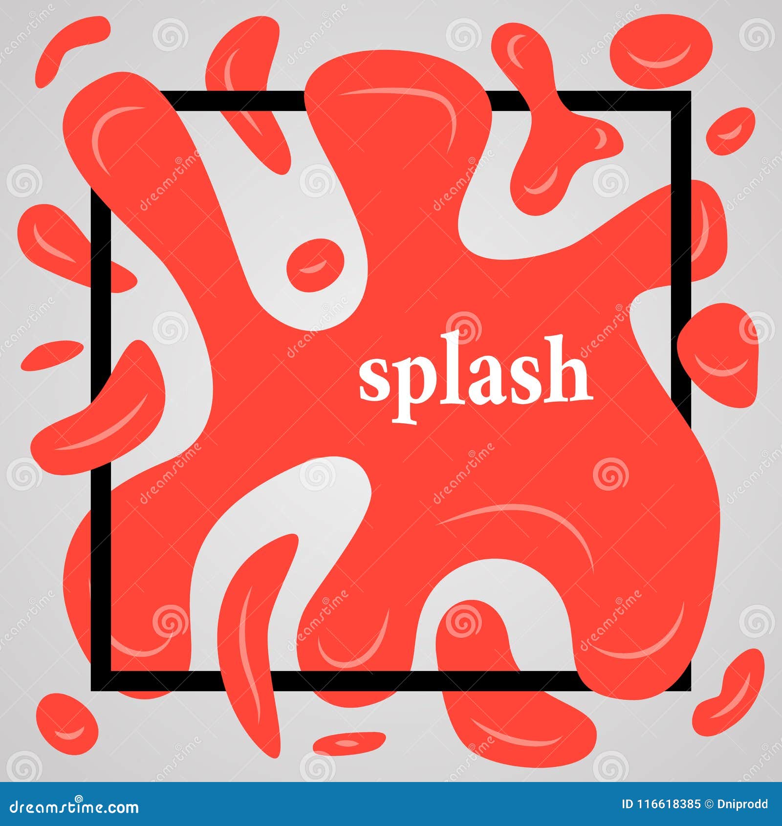 big red splash with lots of small splashes