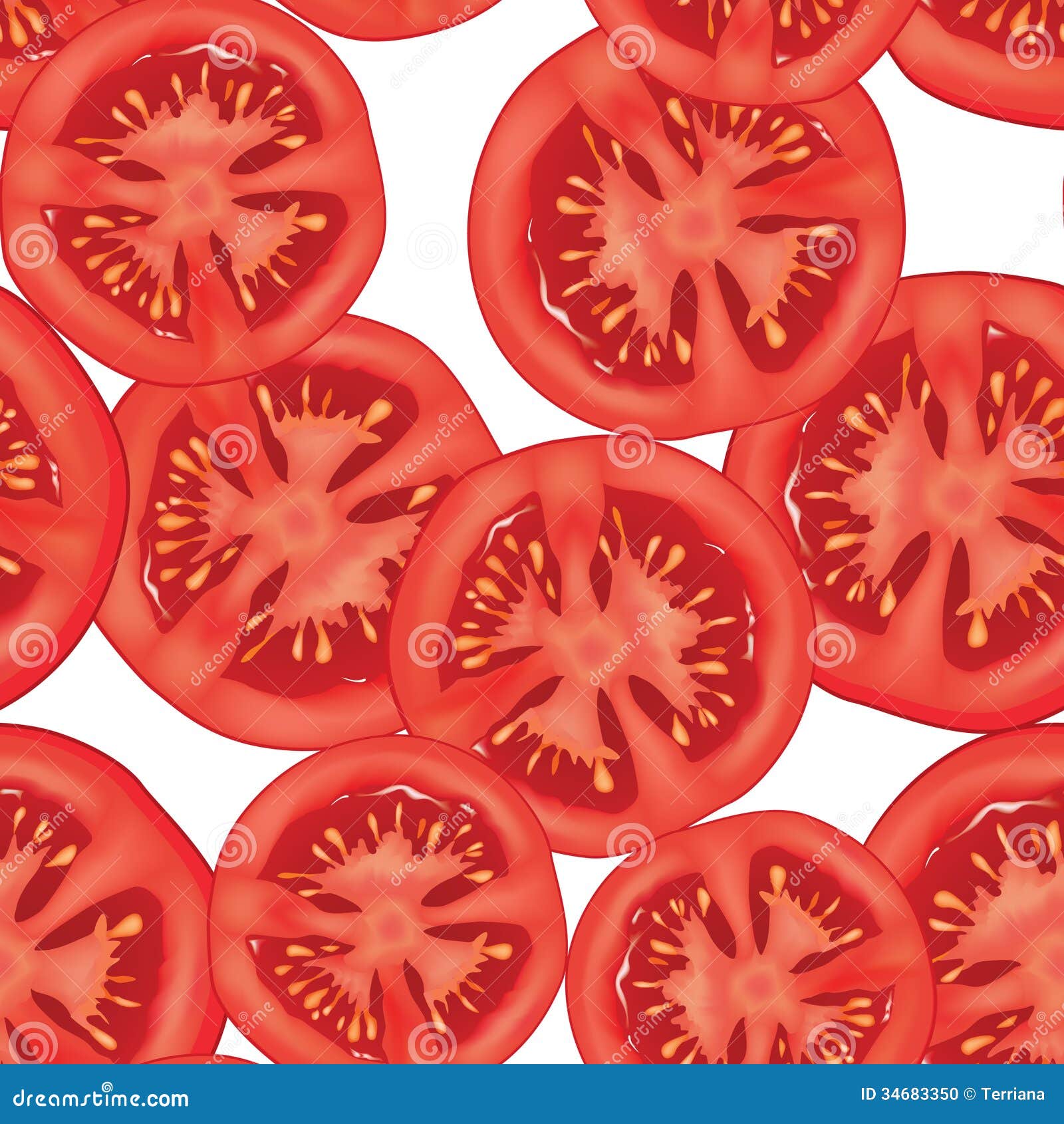 Big Ripe Red Fresh Tomato Seamless Background Stock Photo Image 34683350