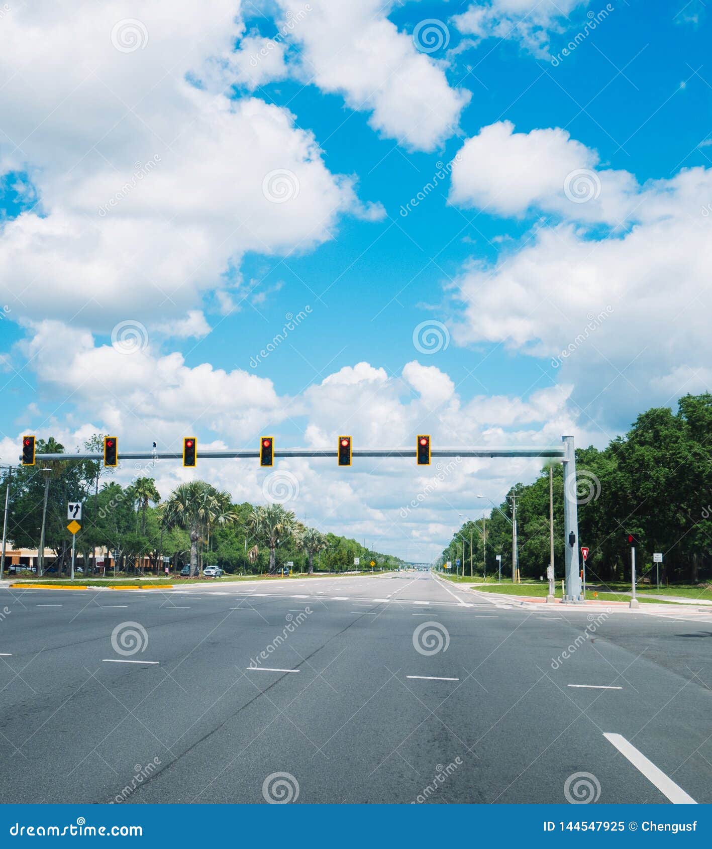 Big road and white cloud stock image. Image of florida 144547925