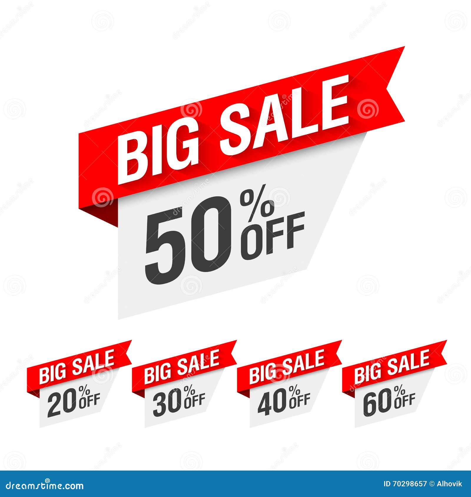 big sale discount labels