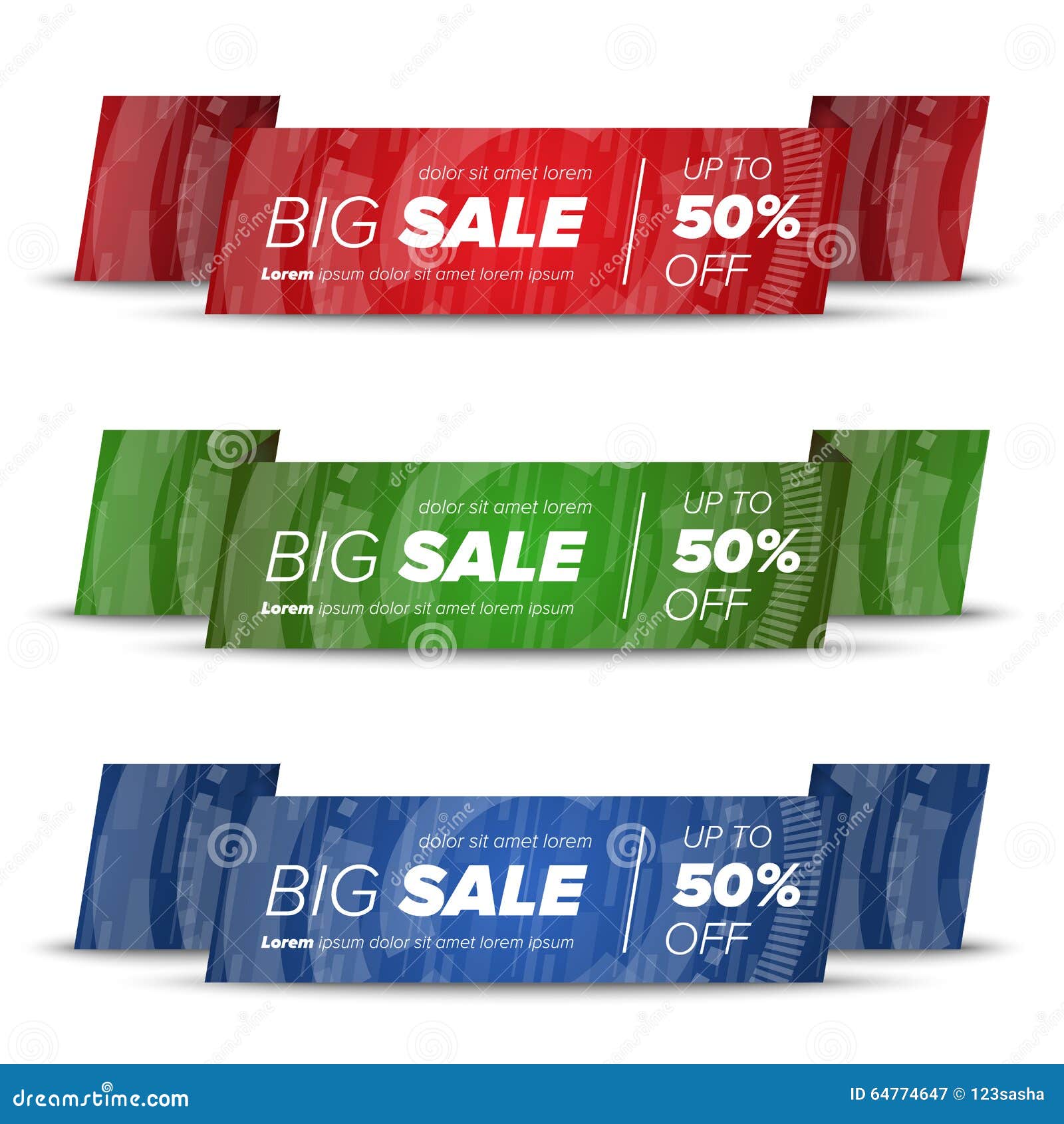 Big Sale Horizontal Banners Stock Vector Illustration of cheap