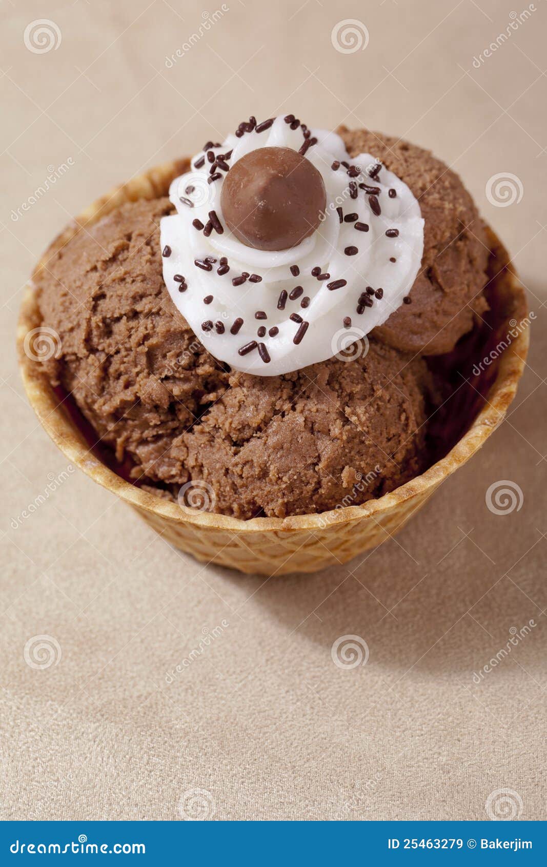 Big Scoops of Chocolate Ice Cream Stock Image Image of kisses, creme