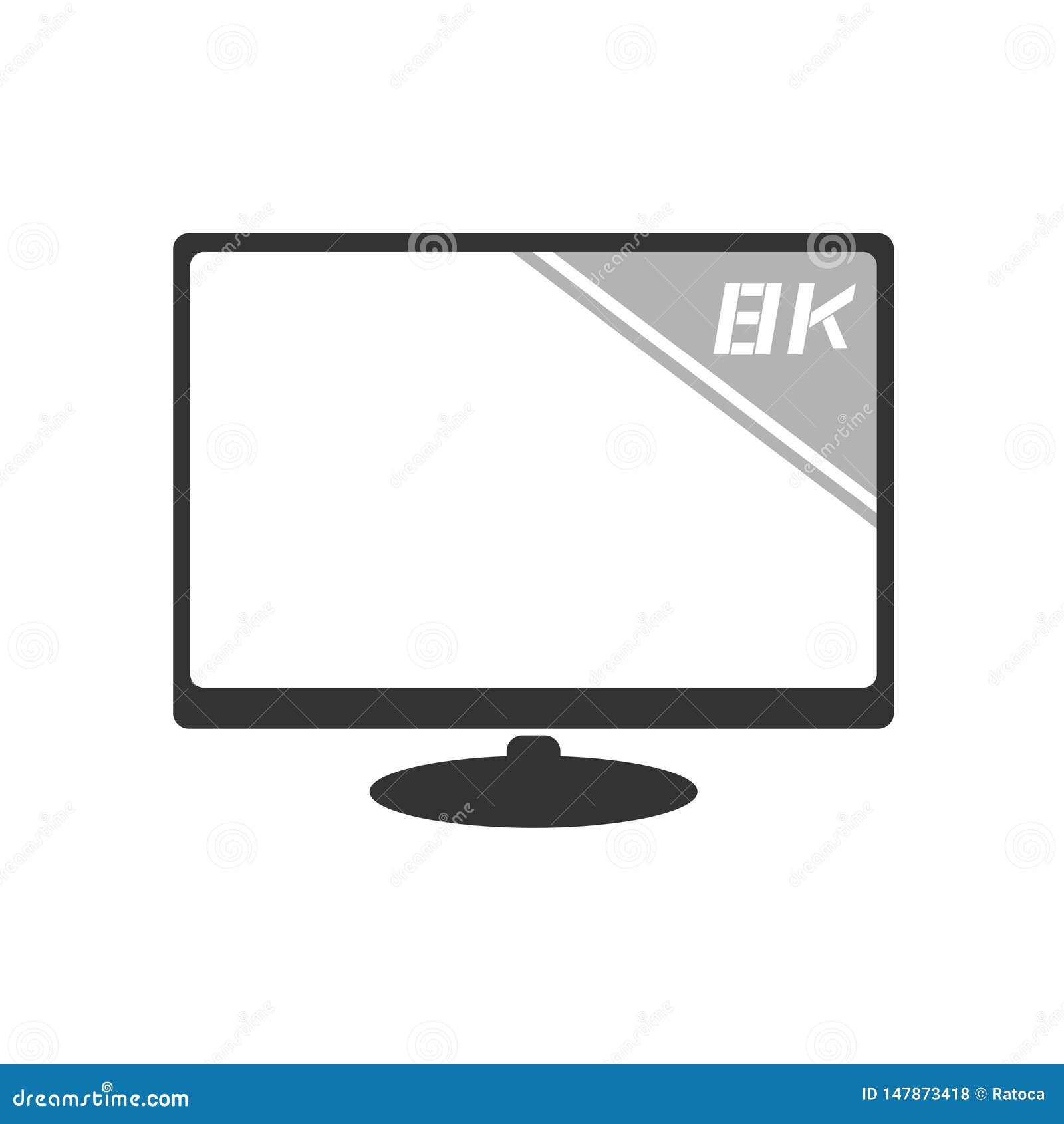Big screen television stock vector. Illustration of display - 147873418
