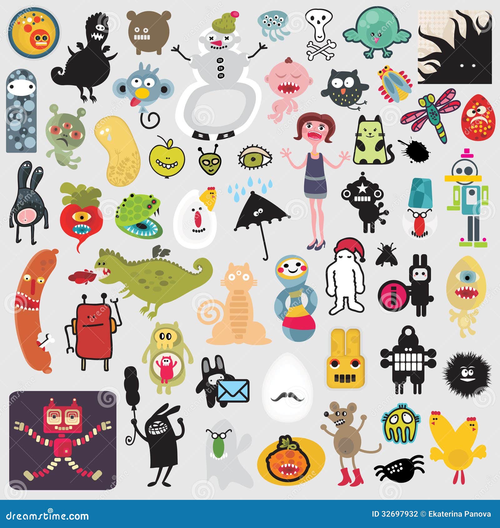 symbol apple alien Monsters Of Image Photography   Set Different Stock Big Cute #2.