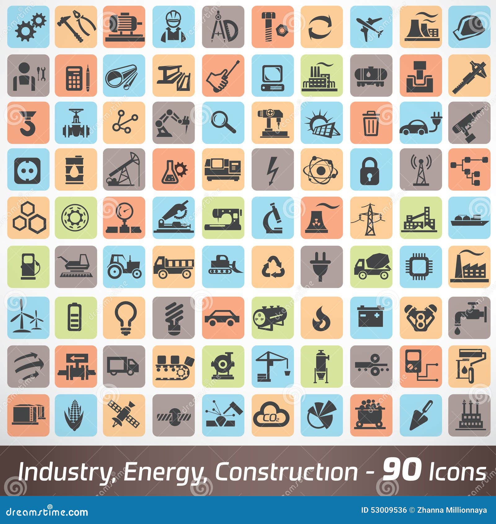 big set of industry, engineering and construction icons