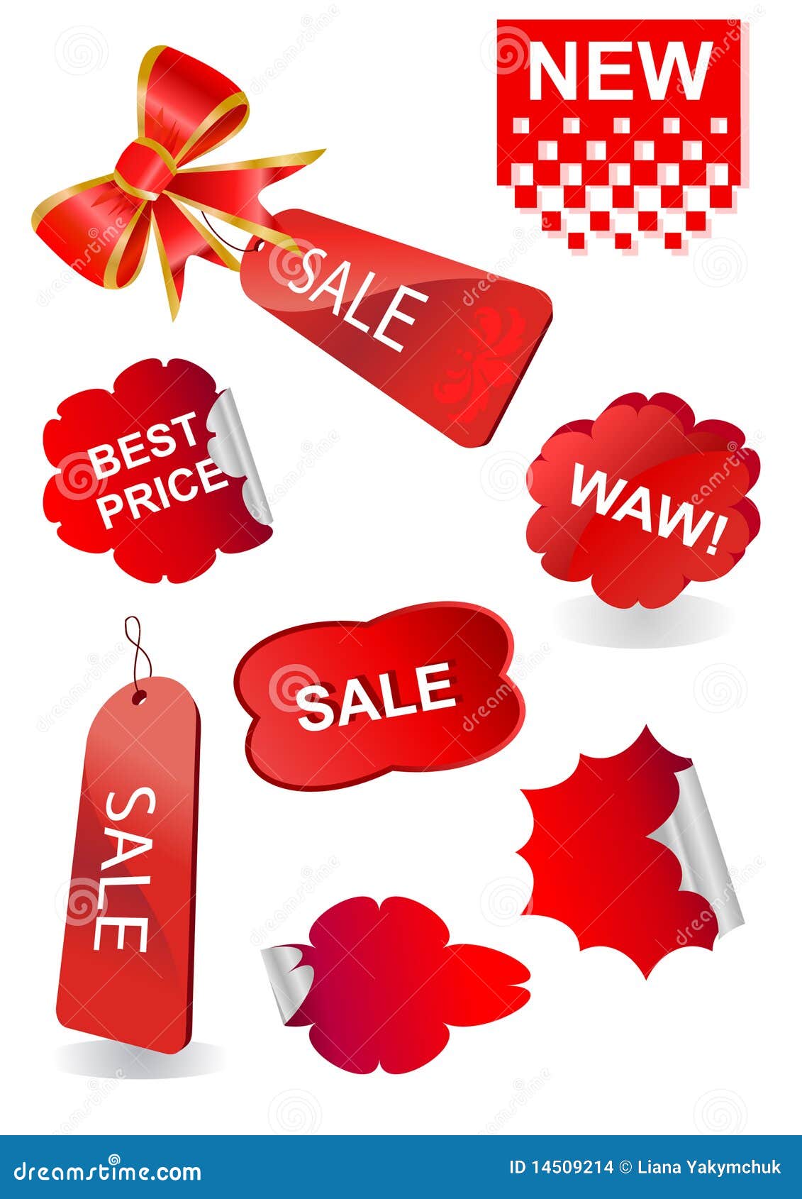Big set of price tags stock vector. Illustration of bill - 14509214