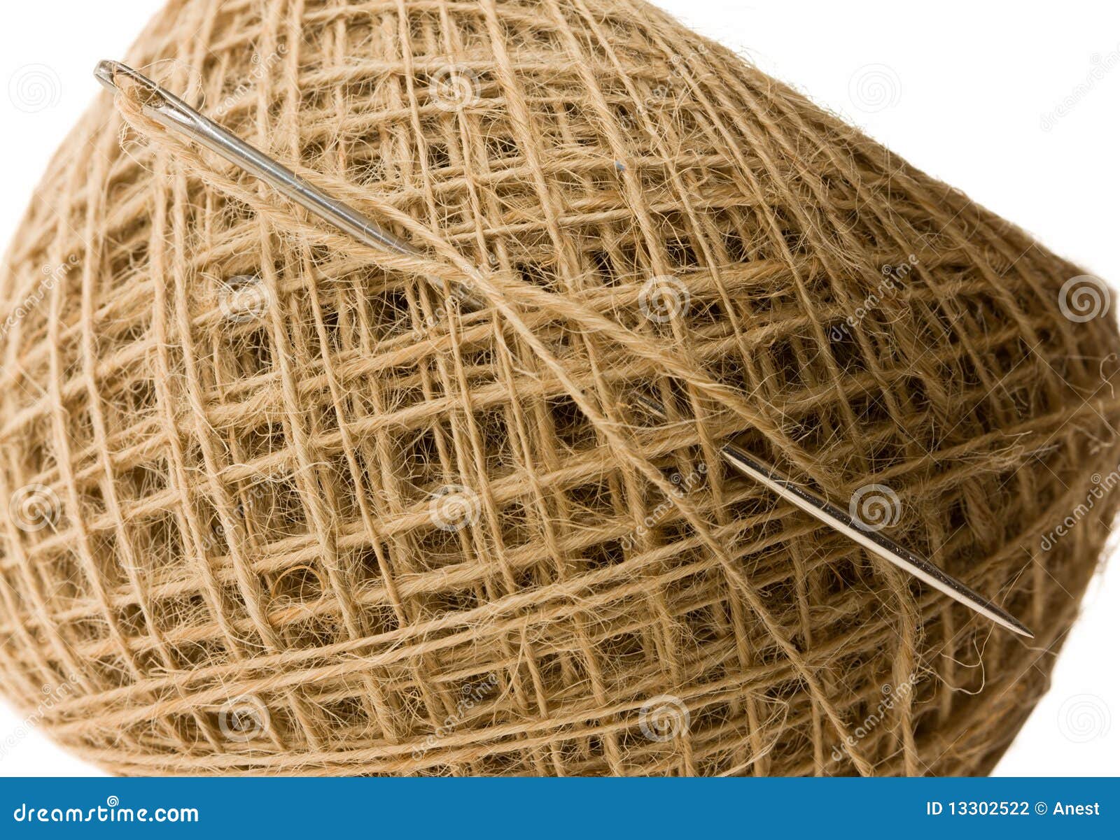 Big sewing needle in clew stock photo. Image of embroidery 13302522