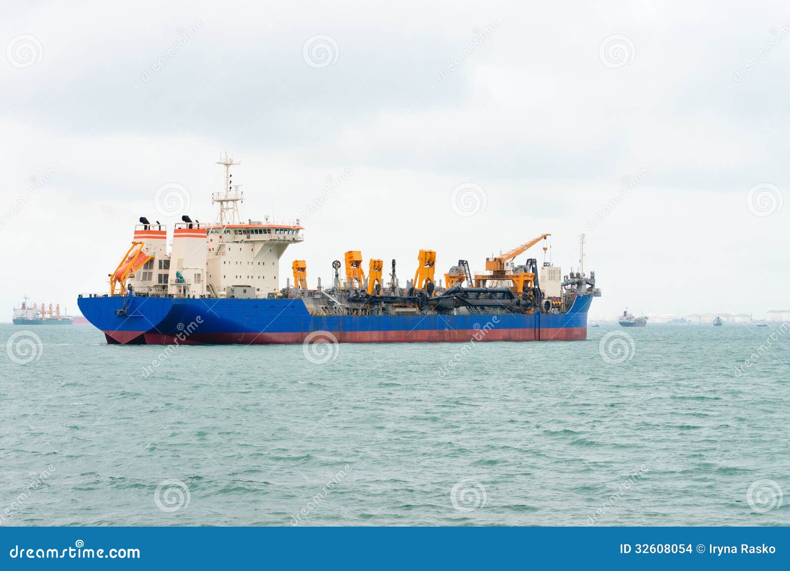 Big Ship on the Sea Near a Port Stock Photo Image of ship, nautical
