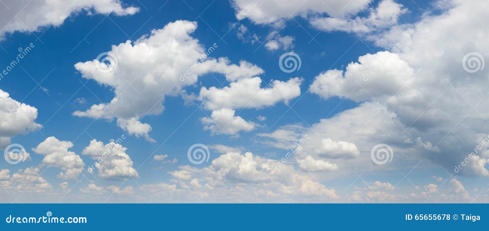 big size panorama of blue sky and white clouds, sunny day