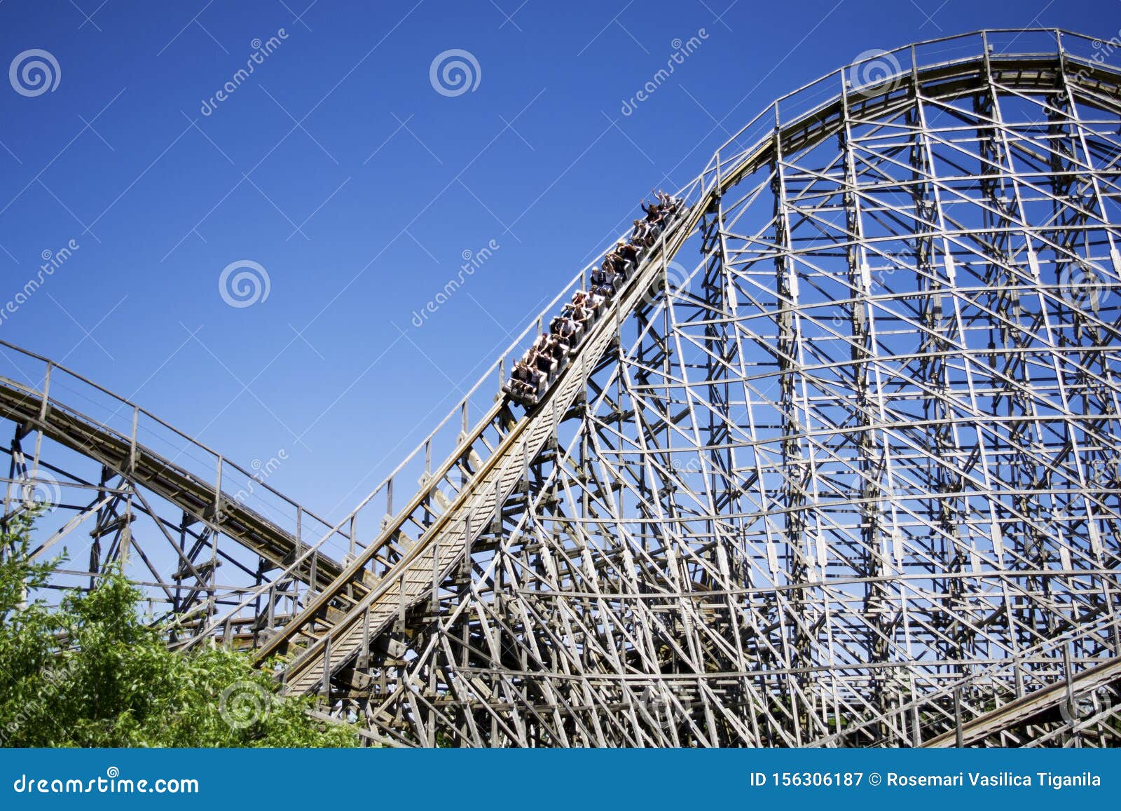 Big Slope on a Ride of a Giant Roller Coaster Editorial Photography ...