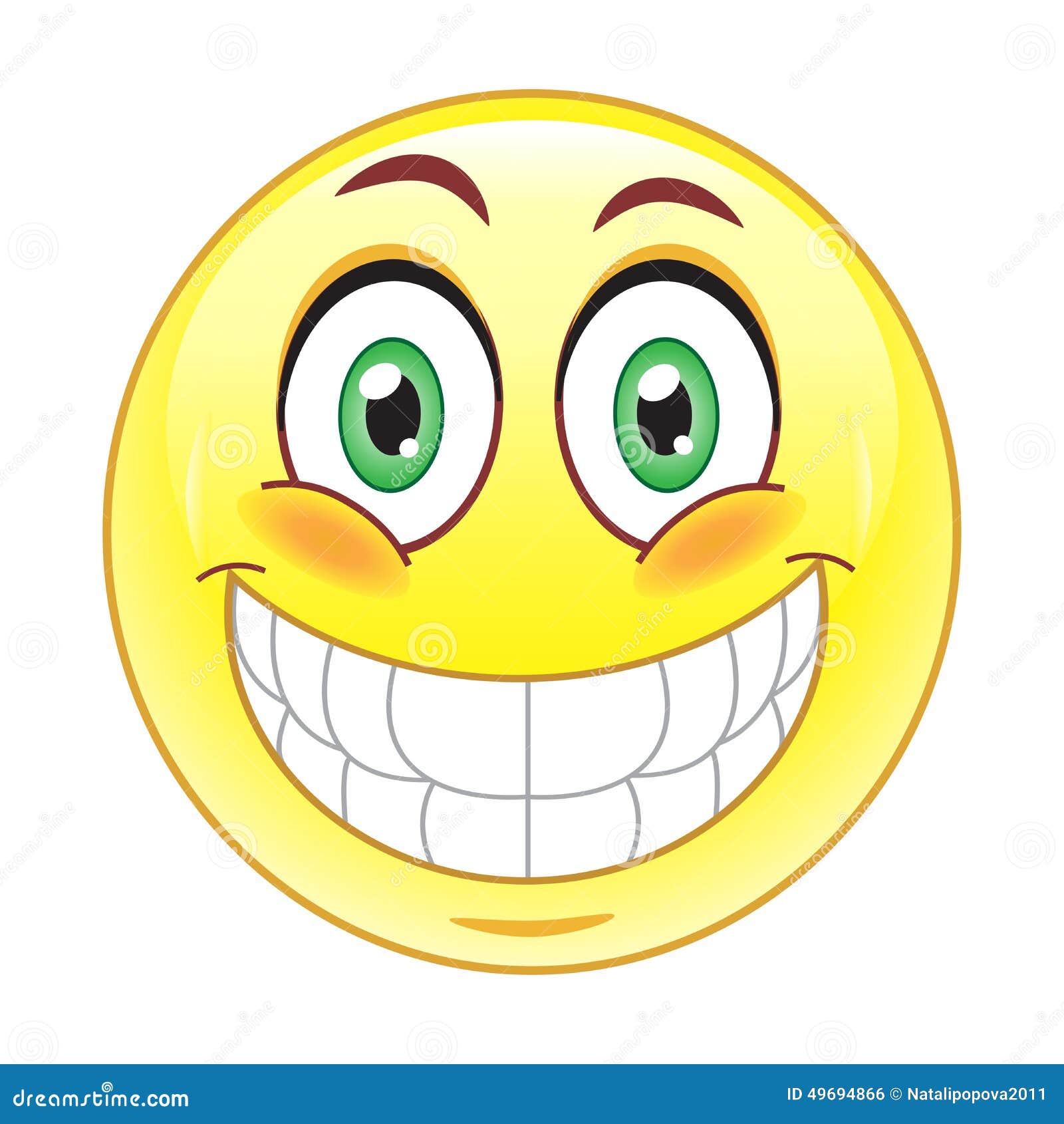 Big smile emoticon stock vector. Illustration of mascot - 49694866