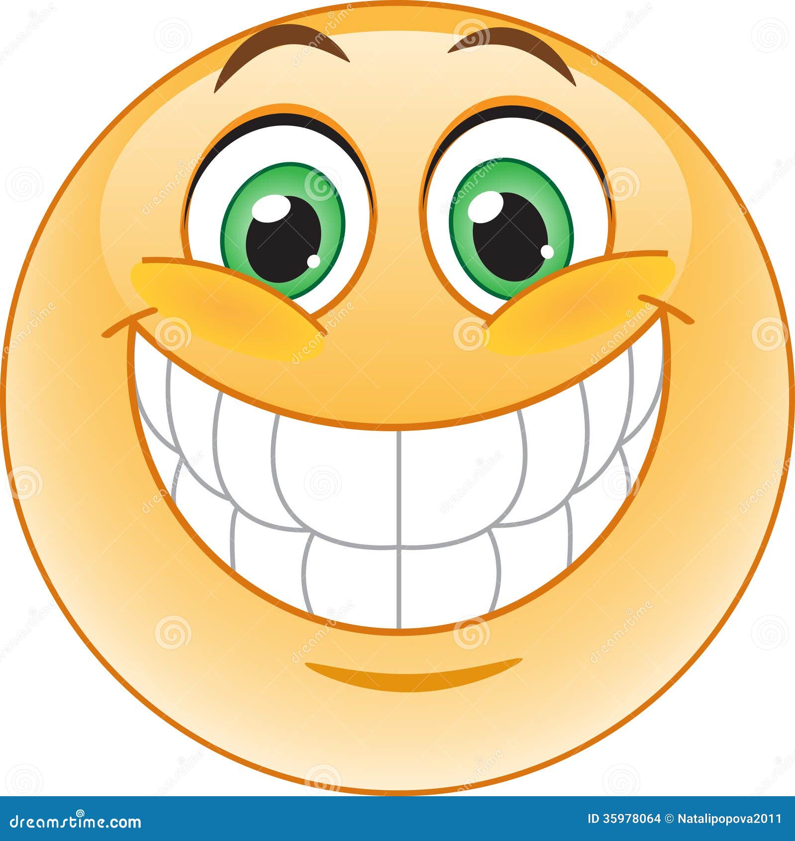 Big smile emoticon stock vector. Image of expression - 35978064