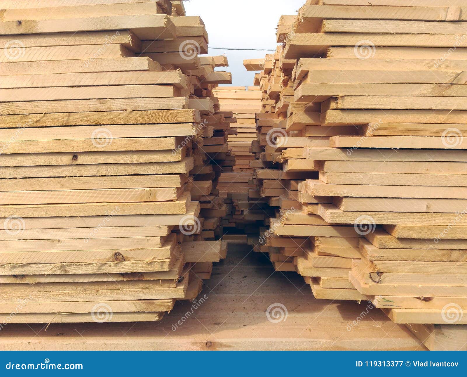 Big stack of wooden stock image. Image of texture, pine 119313377