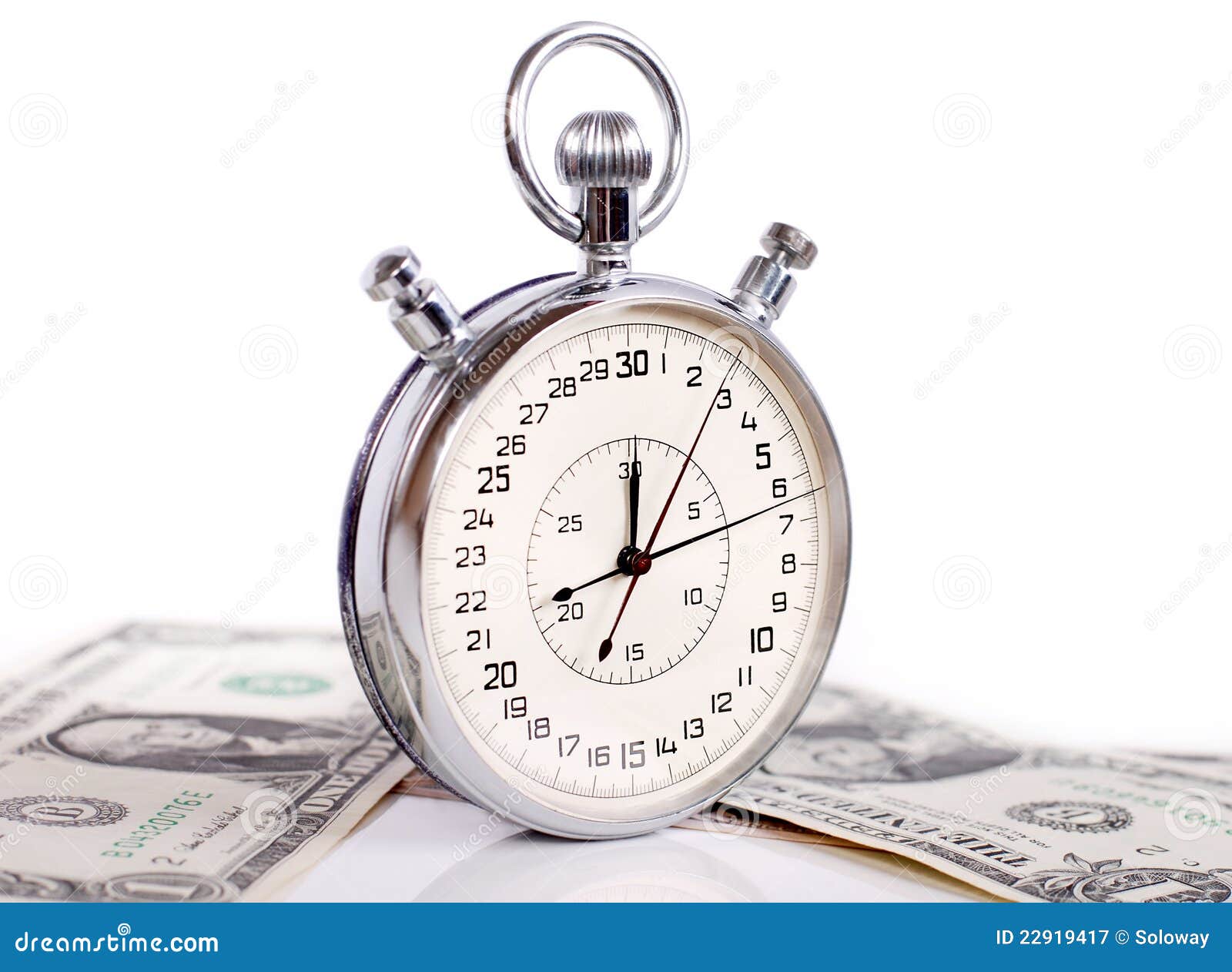 Big stopwatch with money stock image. Image of financial 22919417