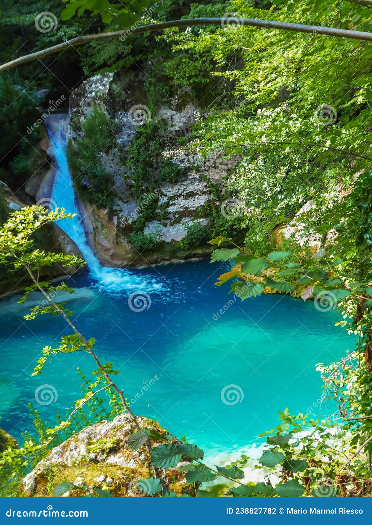 Big Stream Flow Into Crystalline Water Stock Photo Image Of Mountain