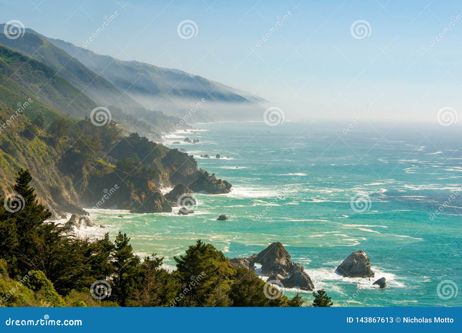 Big Sur California 1 stock image. Image of blue, highway 143867613