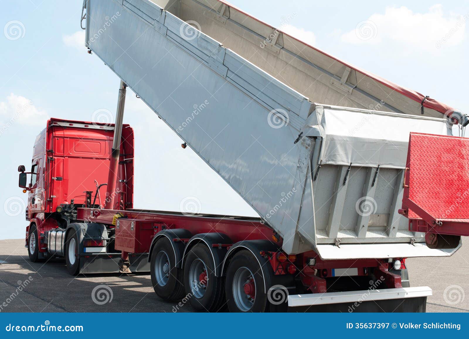 A big tip lorry stock image. Image of motor, rims, cargo 35637397
