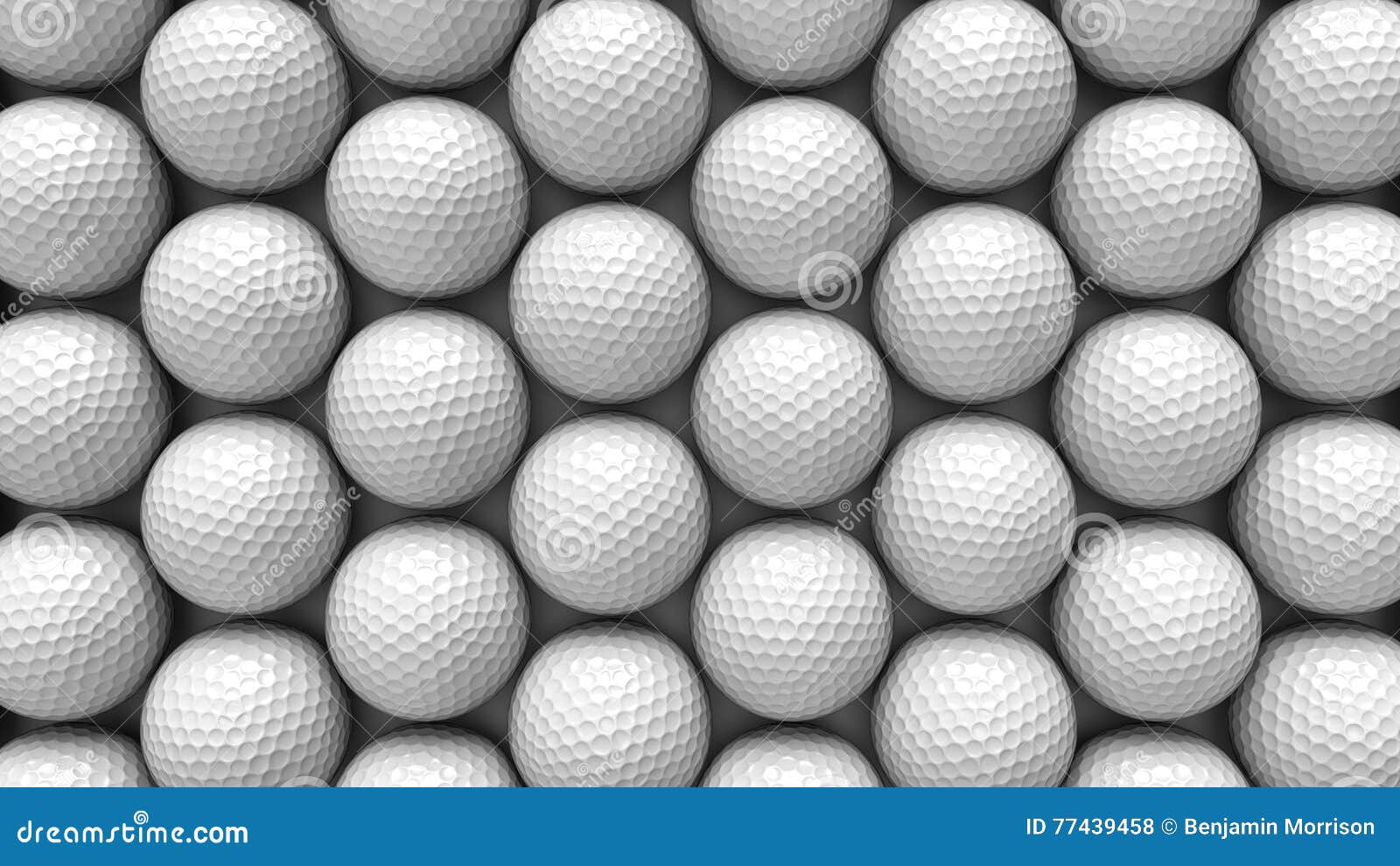 Big Topdown Array of White Golf Balls Stock Illustration - Illustration ...