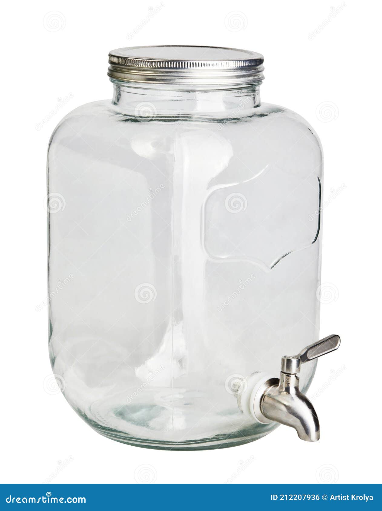 Big Transparent Glass Jar with Tap for Refreshing Summer Drinks